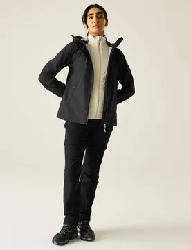 Women's Torrek Breathe Easy Hooded Waterproof Jacket in Jet Black Size: 12 - Jet Black - Size: 12 - Dare 2b - FashionsVida
