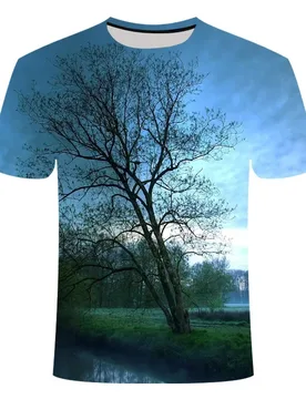 New Summer Natural Landscape Pattern Men's Children's T-shirt Fashion Fun Ocean View Print Top Personalized Trend 3d Thin Style - Aliexpress - FashionsVida