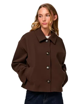 Cappotto Aya Short Hot Fudge XL - Pieces - FashionsVida