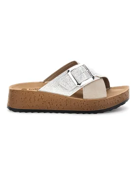 Ciabatte Beige Fascia Incrociata 46 PK 39 - Inblu - FashionsVida