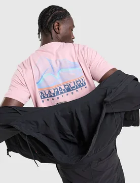 Back Graphic T-Shirt - Herren, Rosa - male - Size: M - Napapijri - FashionsVida