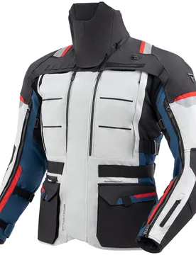 Giubbotto Moto CUBBY V Blu Grigio Rosso taglia 4XL - Rebelhorn - FashionsVida