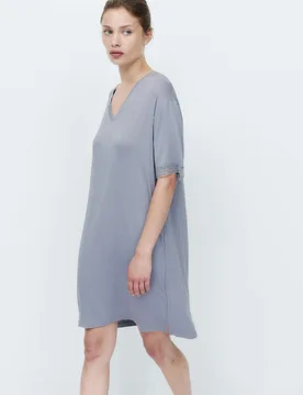 Lace Detail Mini Nightdress Dark Blue female - M&S - FashionsVida