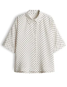 Camisa FARISE POLKADOT crema 38 - Opus - FashionsVida