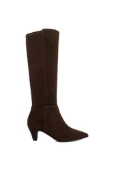 Women's Wide Fit 'Sera' Suede Knee High Boots in Brown Size: 8 - Brown - Size: 8
