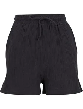 Short - Ladies Musselin Shorts - XS bis XL - für Damen - Größe S - schwarz - Frauen - female - Urban classics - FashionsVida