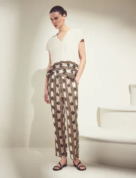 Pantalón pijamero de mujer con print - Woman El Corte Inglés - FashionsVida