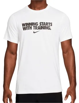 Dri-fit winning camiseta manga corta hombre Blanco (L) - Nike - FashionsVida