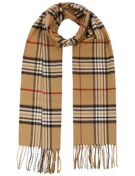 Checked Cashmink Scarf by - camel - Female - Lipodo - FashionsVida
