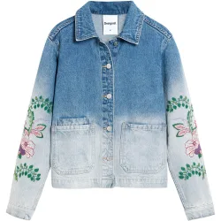 Chaqueta de mujer vaquera flores