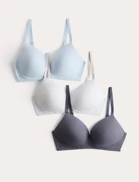 Pk Non Wired T-Shirt Bras A-E Grey Mix female - M&S - FashionsVida
