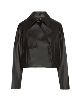 Veste en cuir SARCAE marron 44 - BOSS - FashionsVida