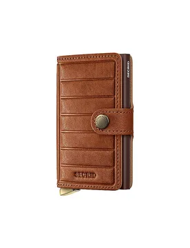 Geldbörse - Miniwallet Premium Emboss Cognac braun Damen - SECRID - FashionsVida