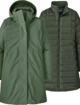 Parka chaude et imperméable - W's Tres 3-in-1 Parka Old Growth Green - Taille M - Vert - Patagonia - FashionsVida