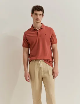 Polo de manga corta de hombre en algodón - Lion of Porches - FashionsVida