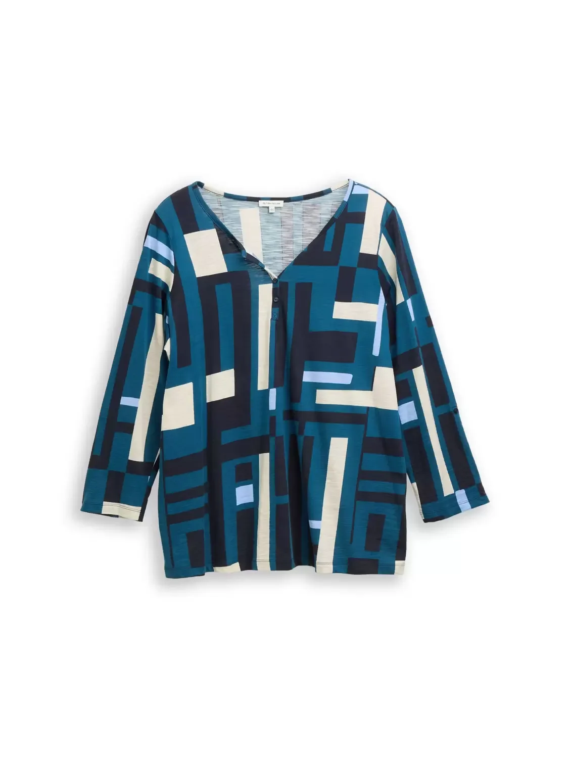 T-shirt henley alloverprinted female - 46 - FashionsVida