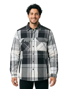 Chemise à Manches Longues Customized 23104 Stone Grey Checked XS - MASCOT - FashionsVida
