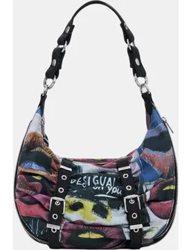 Bolso hombro mediano estampado de bocas - Desigual - FashionsVida