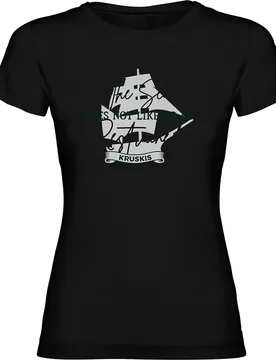 Restrained Short Sleeve T-shirt Black L Women - Kruskis - FashionsVida