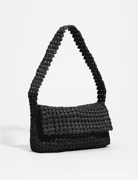 Bolso de hombro de mujer hobo mediano piel trenzada - Bimba y Lola - FashionsVida