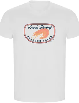 Fresh Shrimp Eco Short Sleeve T-shirt White 2XL Men,Women - Kruskis - FashionsVida