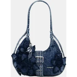 Bolso pequeño denim flor
