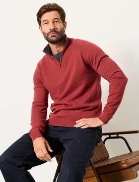 FatFace Cotton Rich Jumper Red male - Fatface - FashionsVida