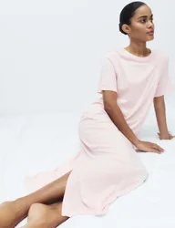 Cotton Modal Nightdress Soft Pink female