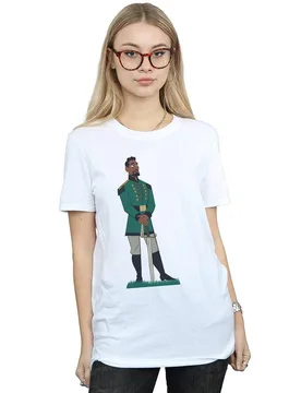 Women's Frozen 2 Mattias Cotton Boyfriend T-Shirt in White Size: Medium - White - Size: M - Disney - FashionsVida