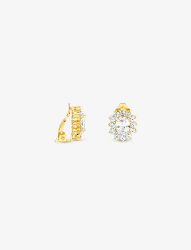Women's Gold Plated & Crystal Vintage Halo Clip Earrings - Gold - Size: One Size - Jon Richard - FashionsVida