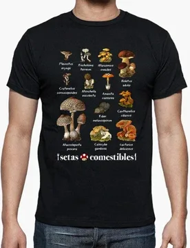 Novelty Fungal Plants Edible Fungi Graphic T Shirt New 100% Cotton Short Sleeve O-Neck T-shirt Casual Mens Top - Aliexpress - FashionsVida