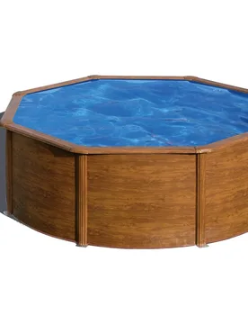 Piscina acero redonda imitación madera 300 x 120 cm - GRE - FashionsVida