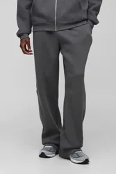 Mens Tall Basic Straight Leg Joggers - Charcoal Cotton - Size Large