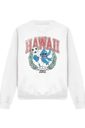 Unisex Lilo & Stitch Stitch Ball Sweatshirt, White Size: Large - White - Size: L