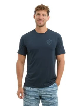 Freespool Sinker Short Sleeve T-shirt Dark Navy L Men - PELAGIC - FashionsVida