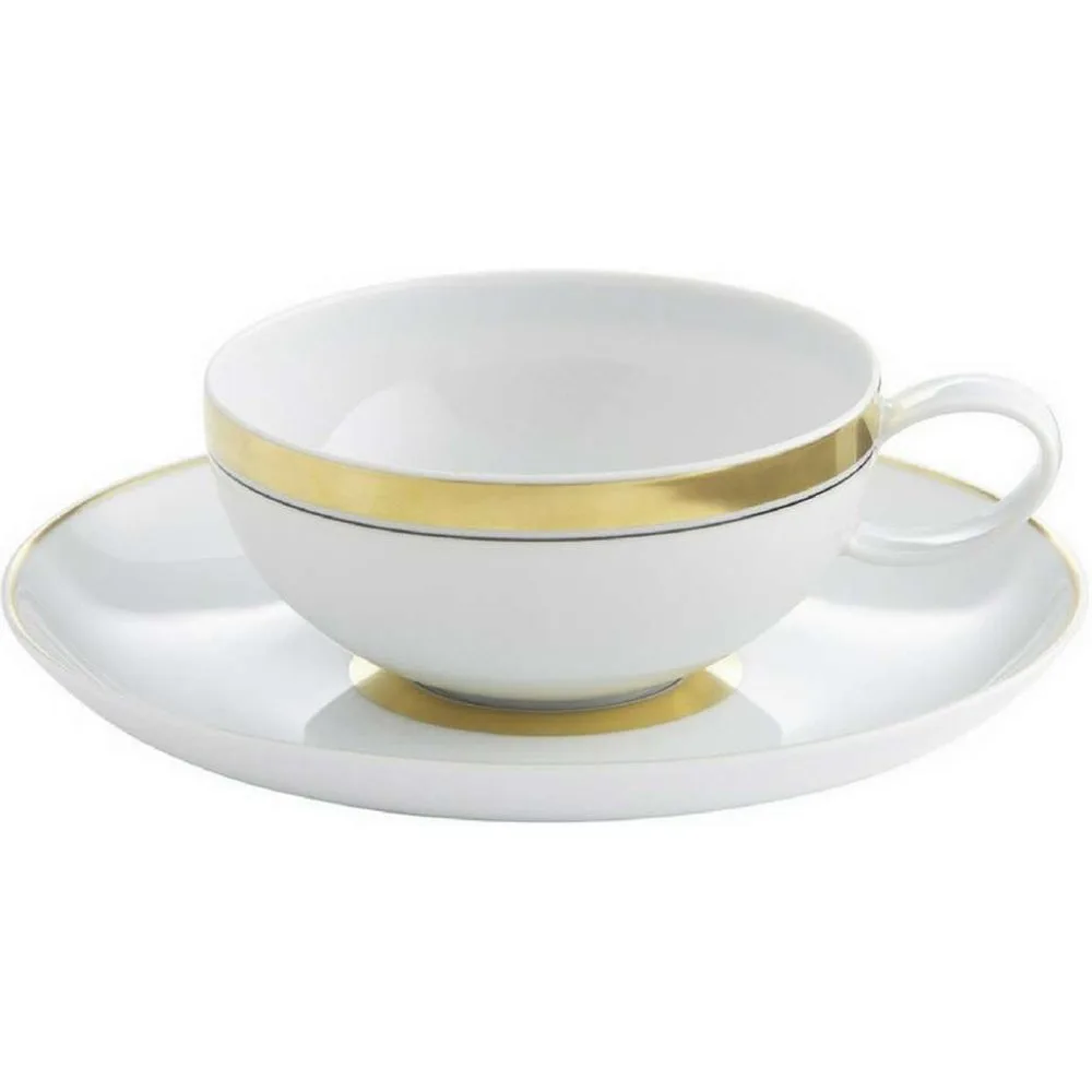 Taza de té con plato Domo Gold - Vista Alegre - FashionsVida