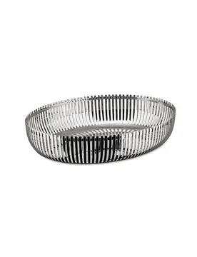 Ciotola ovale a cestino 26cm acciaio inossidabile argento - Alessi - FashionsVida