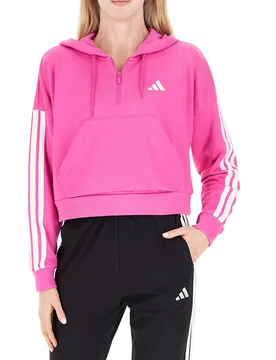 Felpa cropped cappuccio FUCSIA L - Adidas - FashionsVida