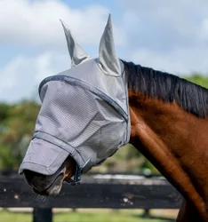 Fliegenmaske RAMBO, silver/titanium grey/silver PONY