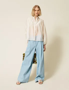 Twinset Pantalon palazzo avec plis - TWINSET - FashionsVida