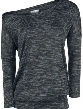 Langarmshirt für Damen schwarz/grau "Fast And Loose" von - Frauen - female - RED by EMP - FashionsVida