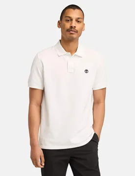Pure Cotton Pique Polo Shirt White male - Timberland - FashionsVida