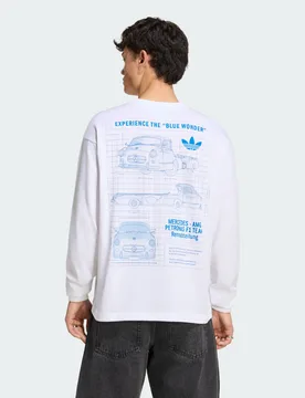 MAGLIA A MANICHE LUNGHE MERCEDES - AMG PETRONAS FORMULA 1 TEAM BLUE WONDER XL White / Blue Bird - Adidas - FashionsVida
