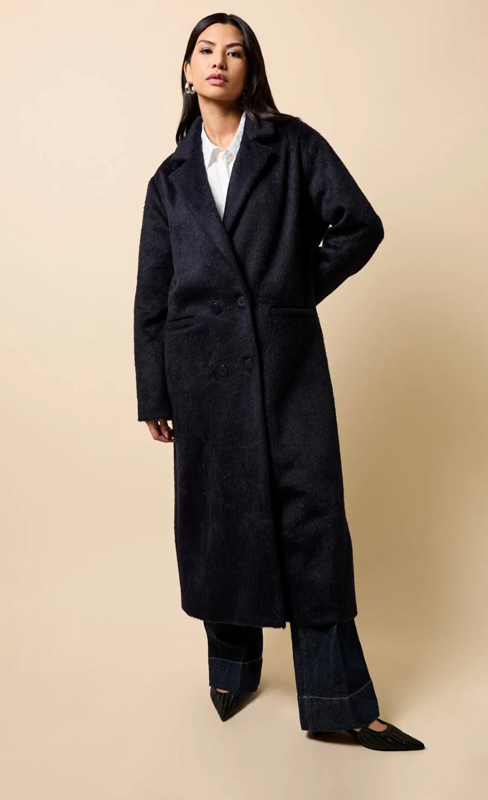 Women's Navy Coat Size: Small - Navy - Size: S - Little mistress - FashionsVida