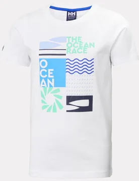 Junior's Ocean Race T-Shirt White 12 - White - Male - Helly Hansen - FashionsVida