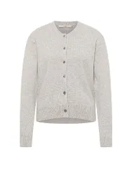 Strickjacke Boxy Fit hellgrau 34 Damen
