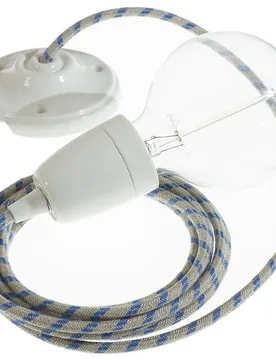 Cables Suspension Luminaire Rd55 Stripes Diy 1 M Steward Blue / White One Size - Creative - FashionsVida