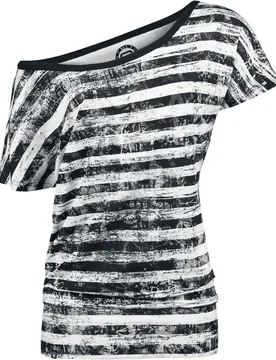 T-Shirt für Damen schwarz/weiß "Can You Read My Mind" von - Frauen - female - RED by EMP - FashionsVida