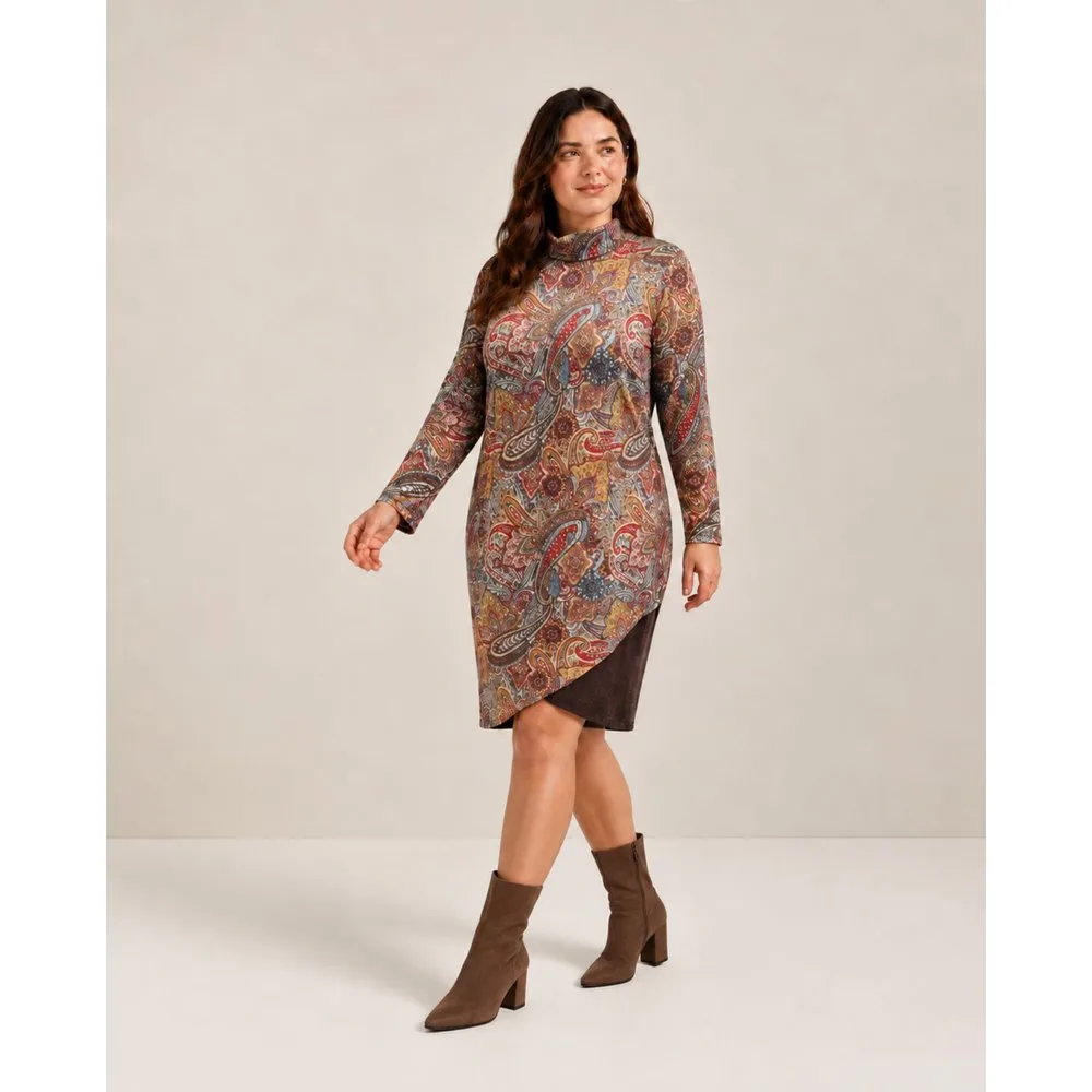 Vestido estampado de punto - October - FashionsVida