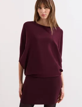 Women's Becca Batwing Dress in Wine Size: 14 - Wine - Size: 14 - Phase Eight - FashionsVida